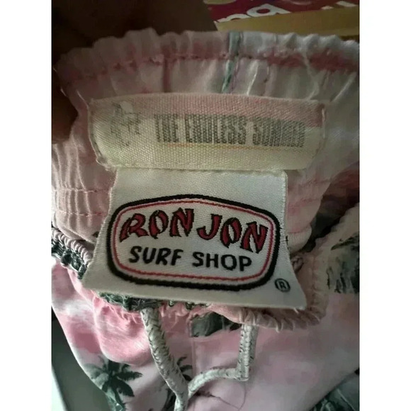 Ron Jon Endless Summer Mens Board Shorts Swim Trunks, Pink Hawaiian, Size Small - Picture 5 of 6